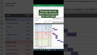 GANTT TEMPLATE IN EXCEL [upl. by Fax555]