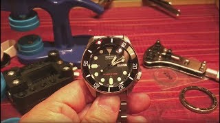 SEIKO SKX007 MOD ベゼルリング ベゼル 風防を交換してみた [upl. by Aerdnaed]