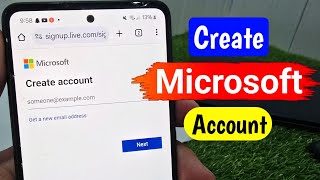 How to Create Microsoft Account in mobile phone  microsoft account create [upl. by Dot189]