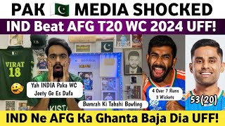 Pak Media Shocked on Ind Beat Afg T20 WC 2024  Ind Vs Afg T20 WC Match 2024  Bumrah 3 Wickets [upl. by Isadore]