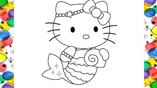 Mermaid Kitty CatEasy Cute And Beautiful Mermaid kitty For Kids and Toddlers [upl. by Yelahs]