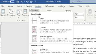 How to insert or remove a page break in Microsoft Word Document  Insert or remove a page break [upl. by Lamoree]