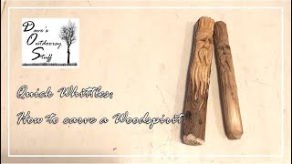 Quick Whittles How to carve a Simple Woodspirit [upl. by Llerrod]