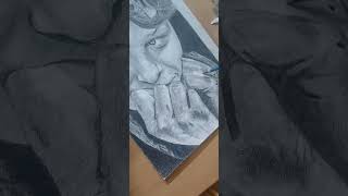 Portrait completed by student graphite graphitedrawings pencilsketch artclasses artclasse art [upl. by Yreved]