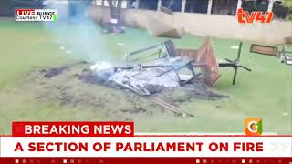 BREAKING NEWS Extensive damage in Parliament after protesters gained access [upl. by Francesca]