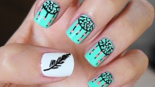 Easy Dreamcatcher Nail Art [upl. by Keary]