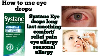 Systane Eye drops long last smothing comfort relief pain eye allergy seasonal allergypharmacy [upl. by Rainer]