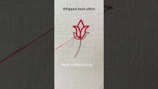 Whipped back stitch flower embroidery [upl. by Eilak]