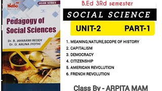 3rd Semester BEd Social science Pedagogy UNiT2 part1 by Arpita mam Andhra Pradesh anu [upl. by Carpio]