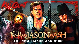 Freddy vs Jason vs Ash The Nightmare Warriors 2009 KILL COUNT [upl. by Llevram]