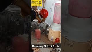 STRAWBERRY SHAKE 🤩 MAKING OF SPECIAL STRAWBERRY SHAKE 🤩 UNIQUE SHAKE 🤩 STREET FOOD 🤩  70 shorts [upl. by Amada248]