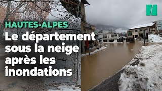 Les images impressionnantes des intempéries dans les HautesAlpes [upl. by Ahsetan]