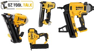 Dewalt 18V Nail Gun range review  Framer Fixing Finish Brad Electricians Stapler Concrete [upl. by Gilmore]