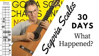 30 Days of Segovia Scales  The Last Day  What Happened Playing Diatonic Major and Minor Scales [upl. by Anekahs]