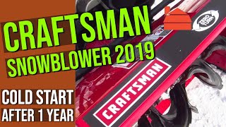 Craftsman SNOWBLOWER coldstart [upl. by Nivej]