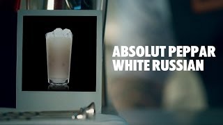 ABSOLUT PEPPAR WHITE RUSSIAN DRINK RECIPE  HOW TO MIX [upl. by Aronoh697]