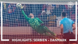 Highlight Serbien  Danmark 00 𝕀 Schmeichel sikrer nulløsning på Balkan [upl. by Dinny45]