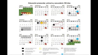 Calendario escolar 2023 2024 [upl. by Airpac926]