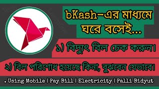 How to check PALLI BIDYUTs Electricity bill and payment through bKash  Using USSD Code [upl. by Erdeid399]