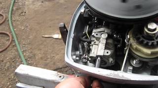 Johnson Evinrude 9915 hp carburetor adjust how to [upl. by Nortyad538]