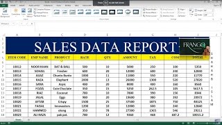 HOW TO MAKE SALES REPORT IN EXCEL  26 [upl. by Donica694]