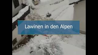 Lawine trifft Ort in Südtirol 17112019 [upl. by Aivatra]