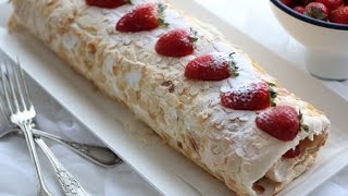 Strawberry Meringue Roulade recipe [upl. by Ffilc231]