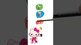 Hello Kitty Gets a Makeover Check Out Her New Colors colormixing color mixing art painting [upl. by Miguela289]