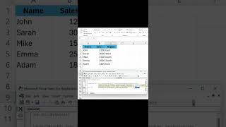 Sort Data by Sales Using VBA in Excel  Daily VBA Tips 🚀 shortsvideo [upl. by Davie495]