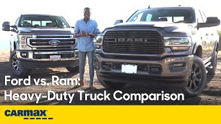 Ford F250 vs Ram 2500 HeavyDuty Truck Comparison  Price Towing Capacity Interior amp More [upl. by Aliber]