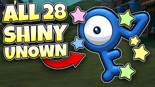 Im SHINY HUNTING All 28 Unown in Pokémon Legends Arceus [upl. by Gisser]