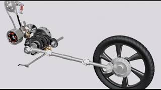 Shaft drive motorcycle transmission animation by Mr H [upl. by Werdna]