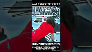 Bloodline vs Brawling Brutes Mcintyre and Owens Part2  wargames wwe survivorseries romanregins [upl. by Enelrad]