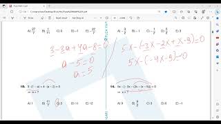 Puza Math1 Birinci Dereceden Denklemler Test 1 2 [upl. by Ahsieken]