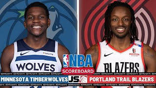 Minnesota Timberwolves Vs Portland Trail Blazers  NBA Live Scoreboard 2024 [upl. by Asila]