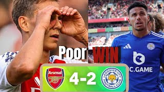 PL Reaction Arsenal edges Leicester City  42 [upl. by Ffej]