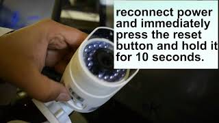 اعادة تعيين كلمة السر هيكفيجن How To Reset Hikvision IP Network Bullet Camera to default settings [upl. by Fabian305]