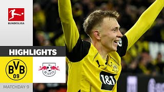 Dortmund Turns The Game Around  Borussia Dortmund  RB Leipzig 21  Highlights  Matchday 9 [upl. by Luby]