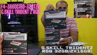 GSkill Trident Z RGB 32GB 2x16GB DDR43600MHz CL18222242 135V F43600C18D32GTZR [upl. by Jsandye403]