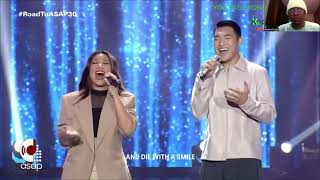 Morissette amp Darren Espanto  Die With A Smile Live Reaction morissette darrenespanto music [upl. by Anirahs]