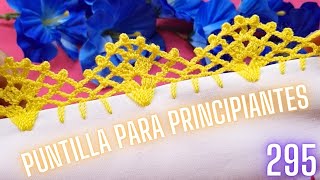 Crea bellas puntillas a crochet con este tutorial completo 🏵️ 295 [upl. by Nicoline641]