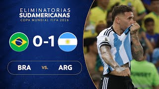 BRASIL vs ARGENTINA 01  RESUMEN  ELIMINATORIAS SUDAMERICANAS  FECHA 6 [upl. by Nniuq975]