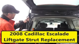 Escalade Liftgate Strut Replacement Be CarefulIts HEAVY [upl. by Colene]