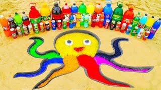 How to make Rainbow Octopus with Orbeez Big Fanta Schweppes CocaCola vs Mentos amp Popular Sodas [upl. by Smart191]