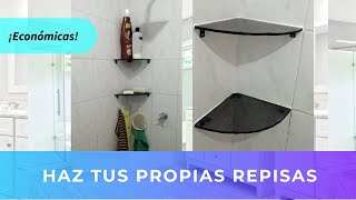 🆒 Repisas esquineras de cristal ¡PARA BAÑO 🛁 Casa INFONAVIT [upl. by Mosley]