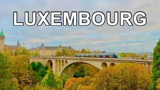 Luxembourg City Luxembourg Autumn  Wealthiest Country in the World  Exploring Luxembourg 4K HDR [upl. by Oab]