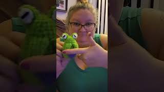 Surprising my Best Friend with a Crocheted Frog for her Birthday crochetfrog [upl. by Aneerahs]