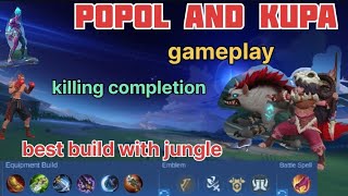 popol and kupa gameplay  killing completion popul and kupa  skills and top build  mobile legend [upl. by Dove]