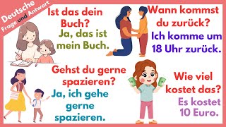 Tägliche Deutsche Fragen und Antworten A1  B2  Lerne Deutsch mit Spaß [upl. by Yelda]