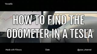 HOW TO FIND THE ODOMETER IN A TESLA odometer EV TESLA controls [upl. by Publias145]